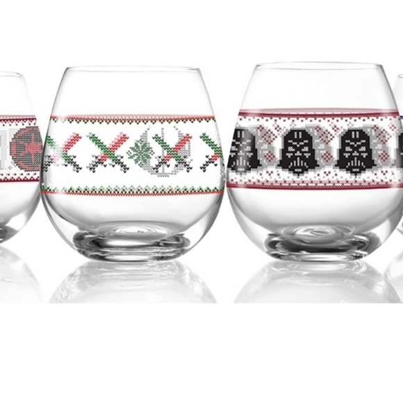 Star Wars Other - JoyJolt Star Wars Ugly Sweater Stemless Glasses. Set of 4 Large 15oz.